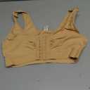 FeelinGirl Post Surgery Compression Bra for Women's Front Closure Bra with Adjustable Straps Wirefree (Beige)