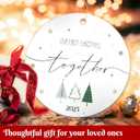 2 x Our First Christmas Together Ornament Gifts for Couple, 2025 Newlyweds Wedding Ornaments for Christmas Tree, Ceramic