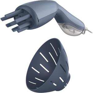 Infiniti PRO by CONAIR Steam Therapy Hair Steamer, Portable Styling Tool with 7-Inch Diffuser Attachment, 30-Second Heat-Up, Penetrating Steam for Detangling, Reshaping, and Volumizing Curls, Blue