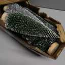 9Pcs Mini Christmas Trees Christmas Decor Artificial Christmas Decorations with 4 Sizes, Christmas Tree Bottle Brush Trees Christmas Table Decorations (Green Silver Black)