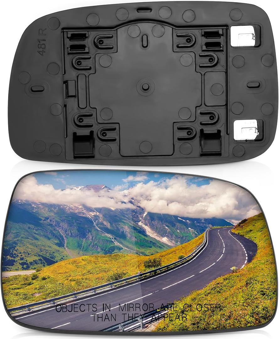 Passenger Side Mirror Replacement for Toyota Camry 2007 2008 2009 2010 2011 - Right Side Mirror Glass, Rear View Mirrors Glass with Power Heated