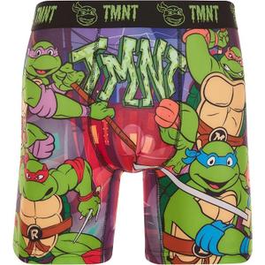 COCO BRANDS Teenage Mutant Ninja Turtles Men's Boxer Briefs - No Fly, Anti-Chafing Stitching, Comfort Shaped/Lined Crotch Small