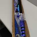 20FT Light Bulb Changer for High Ceilings with 5-12FT Heavy Duty Extension Pole,High Ceiling Fan Duster Extendable Reusable Cobweb,Feather,Window Cleaning Squeegee Kit for Home & House,Interior Roof (Blue)