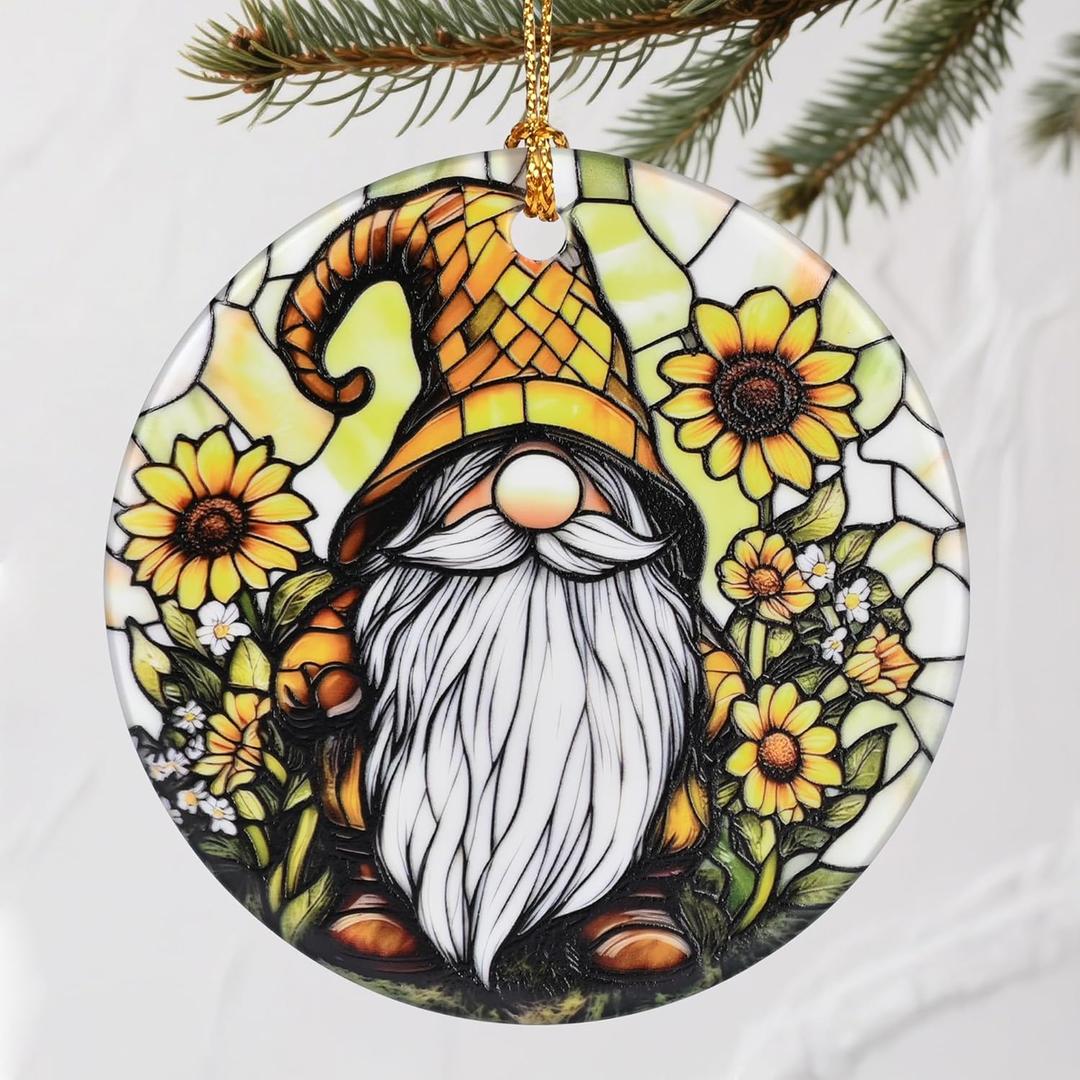 2 x Charming Gnome Christmas Ornaments: Christmas Tree Ornaments & Holiday Decor  Perfect Holiday Presents & Gift Ideas for Friends, Coworker, Family, Gnome Lover, and Gardener