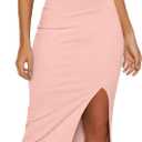 WAYMAKER Women's Sexy V Neck Spaghetti Strap Sleeveless Wrap Ruched Side Slit Bodycon Cocktail Party Wedding Guest Dress, Small