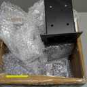 8-Pack 4x4 Post Base Brackets for Concrete - 3.5"x3.5" Wood Post Anchor - Deck, Fence, Pergola Raised Mount with Hardware - Rust-Resistant Black Steel