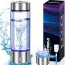 2025 New Hydrogen Water Generator Bottles, Portable Hydrogenated Water Bottle with SPE PEM Technology, 420ml Hydrogen Water Bottle Generator, Rechargeable Ionizer Machine for Home, Office, and Travel