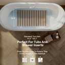 Non Slip Bathtub Mat and Shower Mat, Machine Washable Anti Slip Shower Mats for Inside Shower with Suction Cups & Drain Holes (26.7" x 14.5", Wood Color)