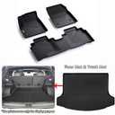 SANBAN-AXE Floor Mats & Trunk Mat for 2025 Jeep Wagoneer S 4xe EV with Backrest Mat TPE All Weather Protection Car Floor Liners with Cargo Liners Accessories