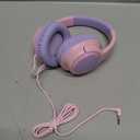 iClever Kids Headphones with Cord, 85dBA Safe Volume Wired Headphonesf or Kid, Stereo Sound Foldable Adjustable, 3.5mm Jack, Over Ear Child Headphone for School/Boys/Girls/iPad/Tablet/Travel, Pink