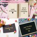 2 x 1730 Alphabet Letter Stickers, 10 Sheets Self Adhesive Monogram Stickers Upgraded Cute Handwriting Letter Vinyl Stickers for DIY Crafts Art Making Cards Notebook Decor (Black, Sans Serif M)
