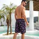 UNICOMIDEA Men Swim Trunks with Compression Liner 9 Inch Long Board Shorts (XXL)