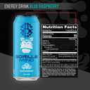Gorilla Mind Energy Drink | Unmatched Energy  Amplified Focus | N-Acetyl-L-Tyrosine, Alpha-GPC, 200mg Caffeine, Uridine, Saffron | 0 Sugar Or Artificial Colors | 16oz, 12-Pack (Blue Raspberry)
