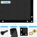 Patio Paradise 4' x 50' Black Fence Privacy Screen, Commercial Outdoor Backyard Shade Windscreen Mesh Fabric with brass Gromment 85% 