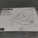 Nuby Easy Go Booster Seat - Travel Booster Seat for Babies and Toddlers - Holds Up to 35 Pounds - 9+ Months - Gray Chevron
