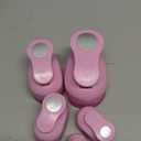 BearBoss 5 Pcs Craft Hole Punch, Handmade Scrapbook Paper Puncher, Different Size of Scrapbooking Punches Crafting Designs for Office Supplies, Card Making, DIY Albums Photos, Pink Color (Circle)