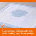 Amazon Basics Leak-Proof Dog and Puppy Potty Training Pee Pads with Quick-Dry 5-Layer Super Absorbent Design, Regular Size 22 x 22 inch, Blue & White, 100 Count