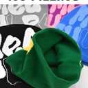 Y2k Beanie Monogrammed Graphic Winter Knit Hat Ideal Gift for Hip-hop Rapper