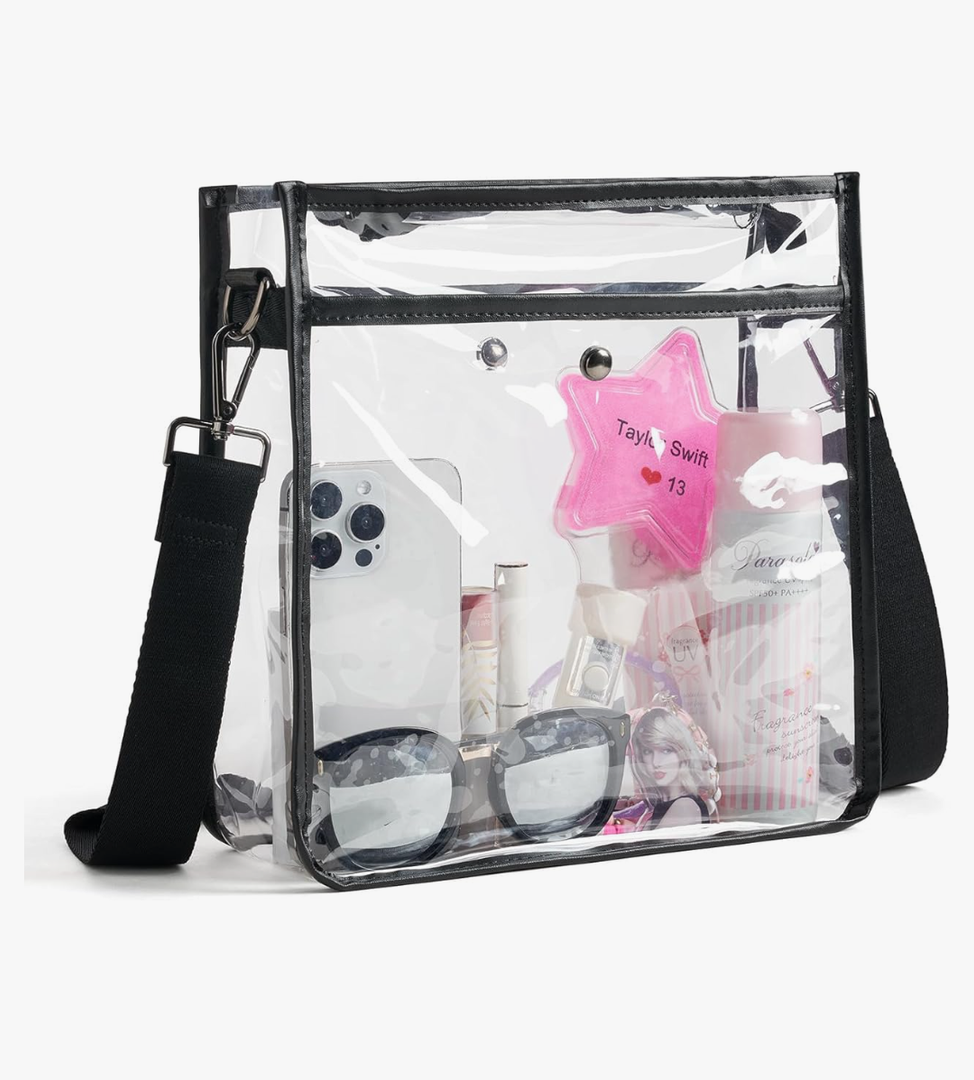 Bluome Clear Bag for Stadium Events 12 x6 x12, Clear Crossbody Purses for Women Concerts Stadium Approved Work Beach