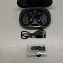 GNMN Active Noise Cancelling Ear Buds Wireless Earbuds 96hrs Playback Bluetooth Headphones Dual Battery Display Stereo Bass Earphones with Earhooks Microphone IPX7 Waterproof Headset for Sports/Gym (Black)