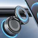 Galundge Vacuum Suction Magnetic Phone Holder, 2025 Upgraded Foldable Retractable Suction Cup Car Phone Mount for Magsafe, 360 Adjustable Magnetic Phone Stand for Cars/Gyms/Mirrors/Smooth Surface