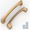 10 Pack 4 Inch(102mm) Kitchen Cabinet Handles Champagne Bronze Cabinet Pulls Gold Kitchen Cabinet Hardware Drawer Pulls for Dresser Cupboard Wardrobe