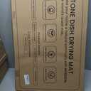 Stone Drying Mat for Kitchen Counter, 24"x16" Large Collapsible Dish Drying Mat with Non-Slip Pad and Sandpaper, Rolling Design, Quick Dry for Dishes, Bottles, Utensils