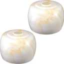 2 Pack 7.3" Alabaster Glass Covers Shade Pendant Ceiling Chandelier Wall Sconce Lamp Replacement Fixture,1.66" Fitter Size,5.5" high*7.3" diameter