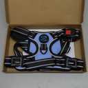 PHOEPET No Pull Dog Harness Reflective Adjustable Vest with a Training Handle, Name ID Pocket, 2 Metal Leash Hooks, 3 Snap Buckles [Easy to Put on & Take Off](M, Baby Blue)