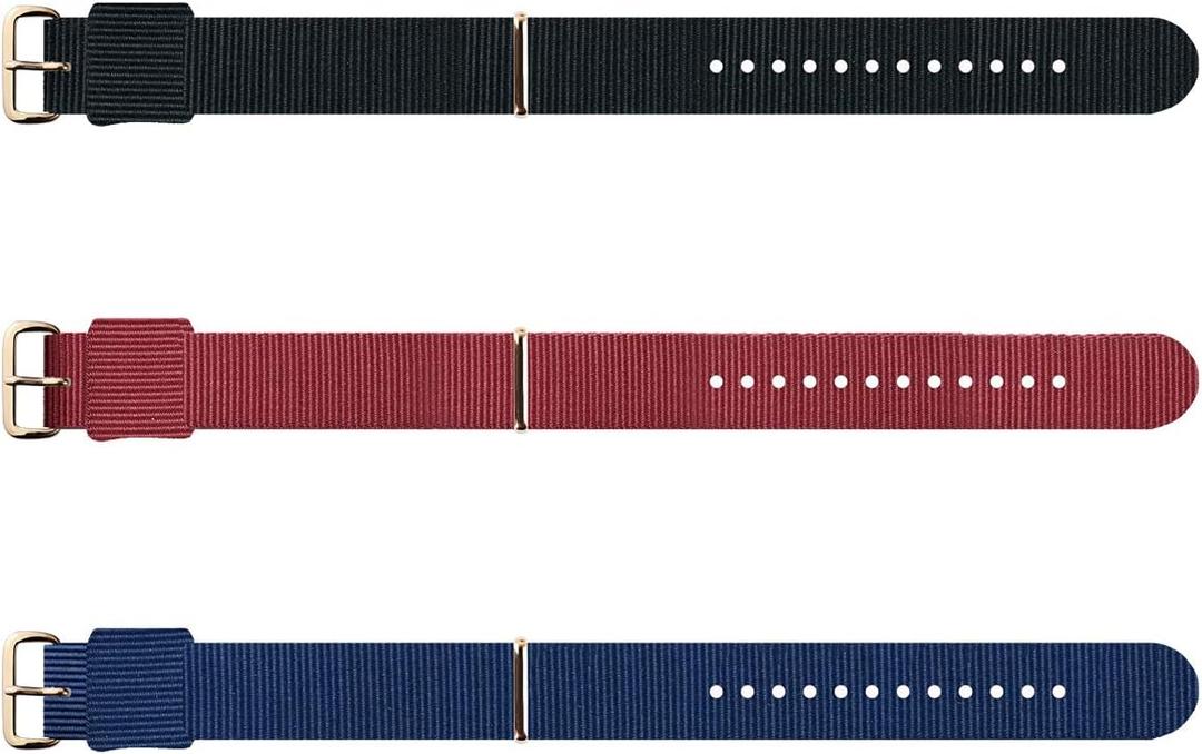 Fashion Nylon Strap 12 14 16mm Ladies Color small Watch Band (3 pice)