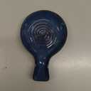 JINIHFW Spoon Rest for Kitchen, Ceramic Spoon Holder for Stove Top, Cooking Spoon Holder,Heat Resistant Utensil Rest for Countertop, Dishwasher Safe, Blue (1 pcs)