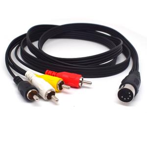 5 Pin Male Din to 4 Male RCA CableRCA Male Plug to 5Pin Extension Adapter Professional Cable for HDTV, PC Computer (1.5M/5FT)