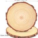 12 PCS 6.3-7.1 Inch Natural Wood Slices, Unfinished Pine Wood Circles with Barks for Coasters, DIY Crafts, Christmas Rustic Wedding Ornaments and Centerpieces,by GNIEMCKIN.