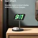 Belkin MagSafe 2-in-1 Wireless Charging Stand for Apple iPhone 17, iPhone 16, iPhone 15, iPhone 14 Series & AirPods - MagSafe Fast Charging Station for Multiple Devices - Black (Certified Refurbished)