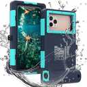 Waterproof Diving Phone Case, Waterproof Case for iPhone 17/16/15/14/13 Pro Max Plus,Professional [50ft/15m] Outdoor Snorkeling Underwater Surfing Photo Video Cover for iPhone Samsung Galaxy Teal