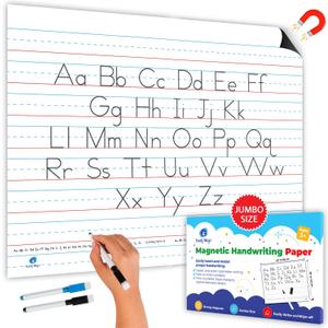 Extra Large Magnetic Handwriting Paper - 23'x18', Jumbo Magnetic Notebook Paper for Whiteboard, Giant Magnet Lined Papers for Classroom, Giant Lined Dry Erase Chart - Simply Magic