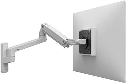 MXV Single Monitor Arm, VESA Wall Mount – for Monitors Up to 34 Inches, 7 to 20 lbs – White