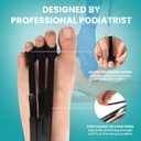 Hammer Toe Straightener Corrector for Women, Hammer Toe Corrector for Crooked Toes, Toe Straighteners Relief for Curled Toes, Floating Toes, Foot Pain Relief - Three Hole, Black