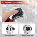 Adjustable Ratchet Wrench Kit 6-24mm Opening, Ratcheting Adjustable Wrench with 360 Rotating Head & Reversible Switch, Cr-V Steel Locking Tool, Universal Socket Wrench Self-Adjusting Tool Set