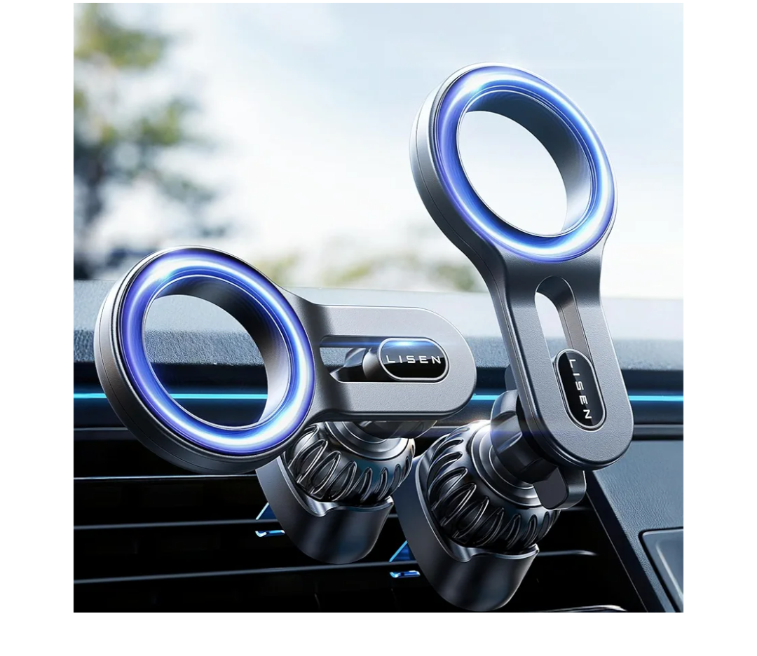 LISEN for MagSafe Car Mount, 2026 Magnetic Phone Holders for Car Air Vent Phone Mount [Ultra-Magnetic] Hands Free Cell Phone Holder Car Accessories Gifts for Men Women fit iPhone 17 16 15 14 13 12 Pro
