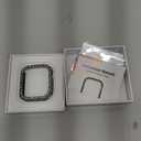 Bling Bumper Case Compatible with Apple Watch Series 11/10 46mm, Diamond Protective Face Cover for Women, Hard PC Frame Protector for iWatch Series 11/10 46mm (Black)