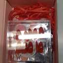 30Pcs Almond Press On Nails - Supremely Fit & Natural Soft Gel Almond Nails,15 Sizes, Reusable Fake Nails Kit with Gift Box for Women (Warm Red)