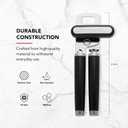 KitchenAid Classic Multifunction Can Opener and Bottle Opener Easy to Use, Razor Sharp Stainless Steel Cutting Wheel, Soft Ergonomic Handles, Black