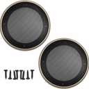 Fielect 2Pcs 5" Speaker Grill Cover Mesh Decorative Circle Woofer Guard Protector Cover Audio Accessories Gold with 8 Screws