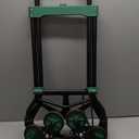 Heavy-Duty 330LB Capacity Hand Truck with Stair-Climbing Wheels & One-Touch Retractable Handle - Q235 Steel Collapsible Dolly Cart, 4.2-Inch Triple Wheels, Elastic Strap & Sponge Grip (Green)