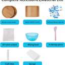 CUTEPLAN 4-Pack DIY Glass Mosaic Tile Art Craft Kits with Wooden Coasters Ideal for Adults Women Kids & Teens Gift for Grandparents Day Christmas