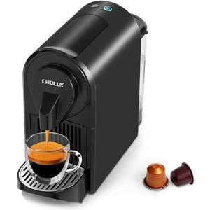 CHULUX Upgrade Baf-Pro Espresso Machine for Nes Original Pods, 20Bar Rapid Extraction Home Espresso Coffee Maker for Espresso & Lungo, Black