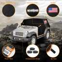 Wrangler Cab Cover for 2007-2025 Jeep Wrangler JK JL 2 Door, NEVERLAND Half Car Cover Waterproof Oxford with Reflective Strip, Sun Snowproof Cab Car Cover Black