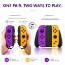 Hopevry Joy-Con (L/R) Compatible with Nintendo Switch Controller | Wireless Controller For Nintendo Switch OLED | Support Double Vibration,Motion Sensing,Wake-up,Screenshot (Purple & Orange)