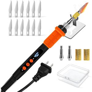 K KERNOWO Digital Hot Knife Foam Cutter, 500C Max Heat Electric Craft Knife for 3D Print Support Removal, Shaping Cosplay EVA Foam & Plastic Cutting Tool, Hobby Knife Kit with Storage Bag